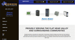 Desktop Screenshot of pioneerhvacmt.com
